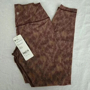 NEW CRZ Yoga Leggings Size S Brown Black High Waist 7/8" Compression Naked Feel
